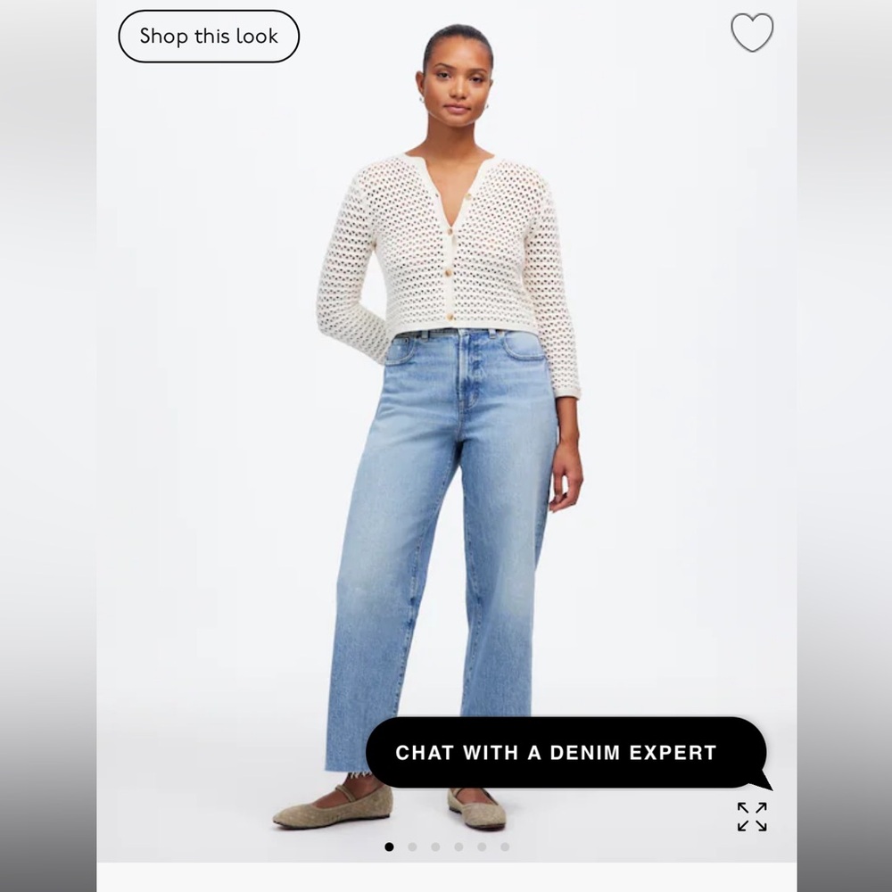 Madewell Perfect Vintage Wide-Leg Crop Jean - EUC